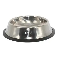 GENERICO - Plato Tazon Comida Agua Acero Inox Mascota Perro Gato 15 Cm BELUG