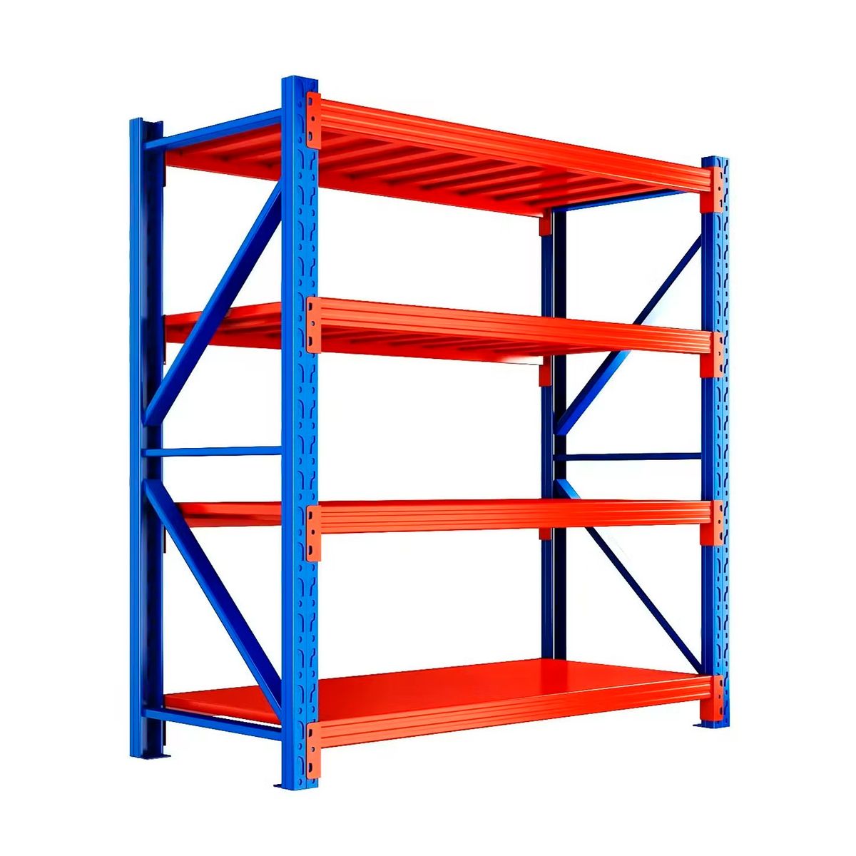 GLOBAL LATIN GROUP - Estante Rack Metálico Industrial 4 Niveles 200x200x40 Cm
