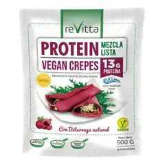 REVITTA WELLNESS - Crepes Vegano Proteico 500 Grs. Mezcla Lista (solo Agua)