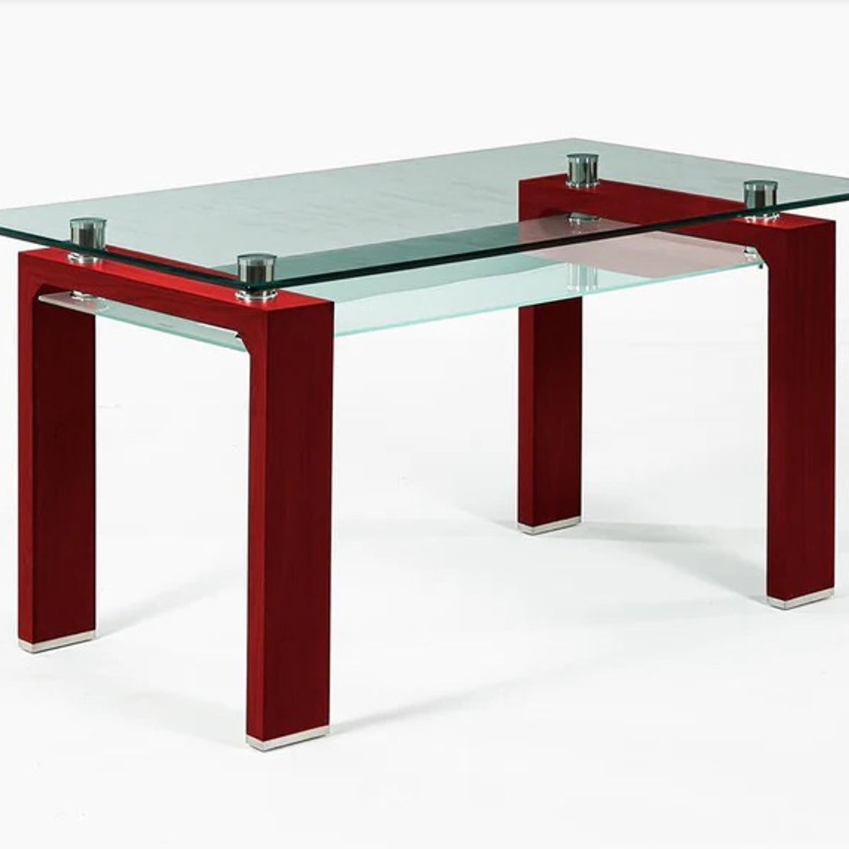 SPAZZIO - MESA COMEDOR PRISMA RECT ROJA