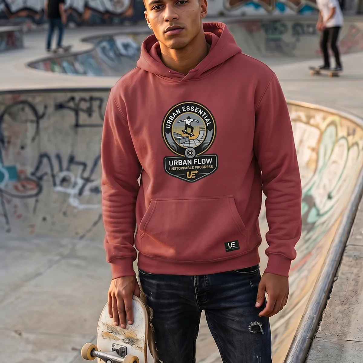 URBAN ESSENTIAL - POLERON CANGURO - UNSTOPPABLE PROGRESS