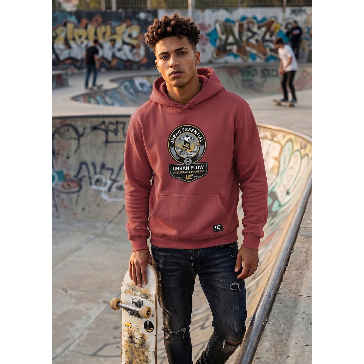 URBAN ESSENTIAL - POLERON CANGURO - UNSTOPPABLE PROGRESS