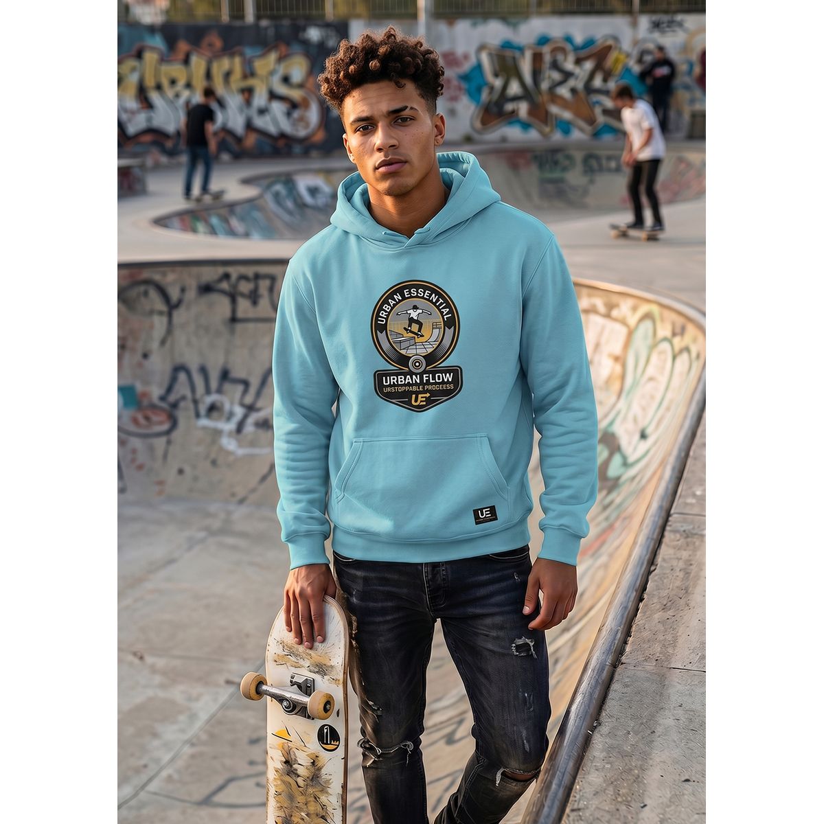 URBAN ESSENTIAL - POLERON CANGURO - UNSTOPPABLE PROGRESS