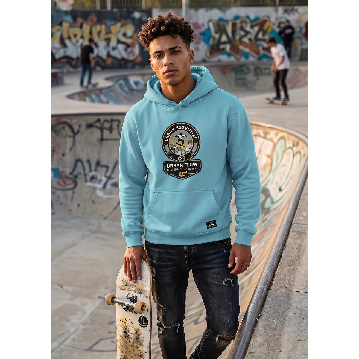URBAN ESSENTIAL - POLERON CANGURO - UNSTOPPABLE PROGRESS