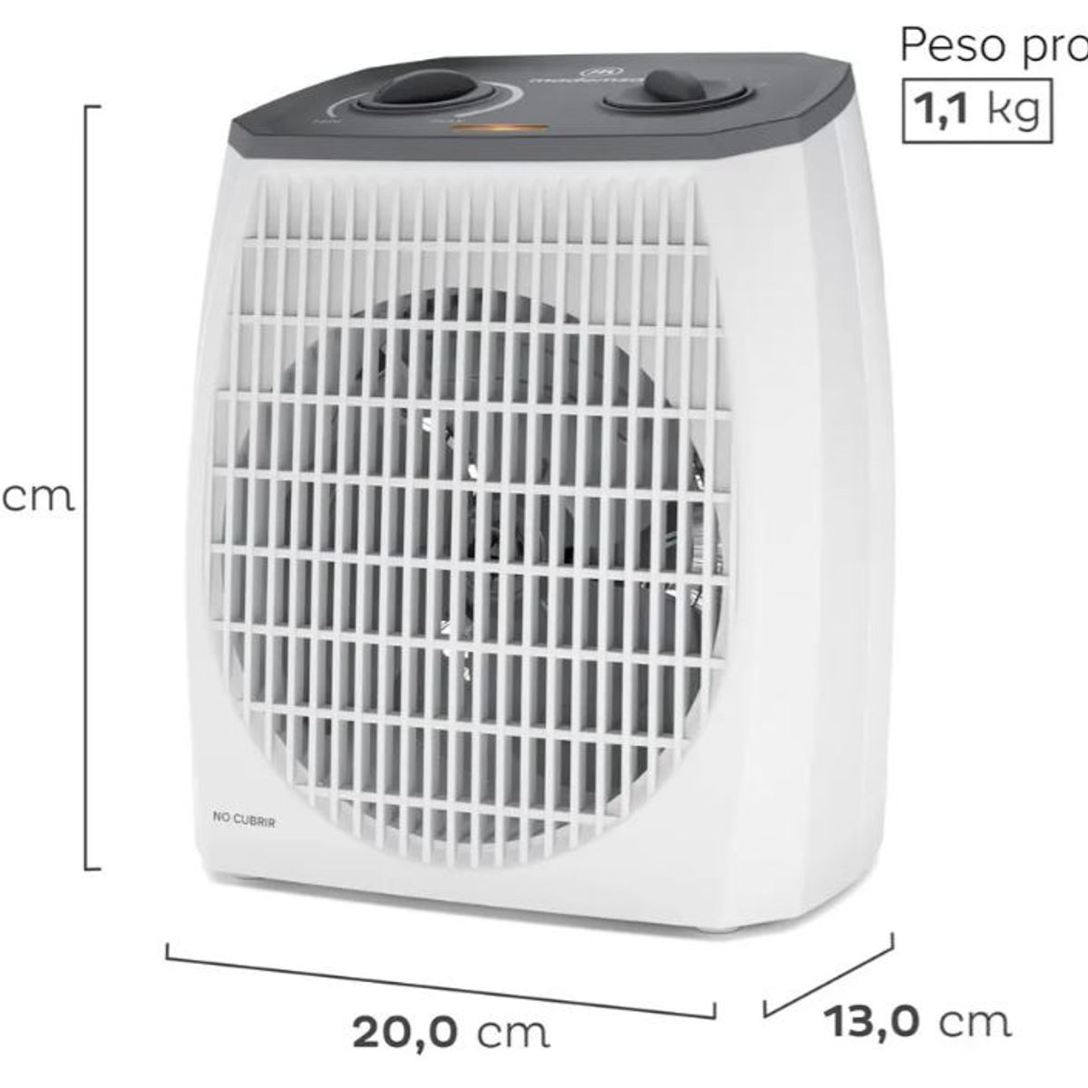 Termoventilador Mademsa 2000w 2 Velocidades Termostato Tv500, marca MADEMSA - Foto 2
