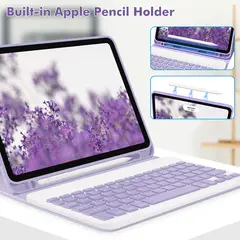 GENERICO - Carcasa Teclado Bluetooth para iPad Air 10.9 /11 Español Lila