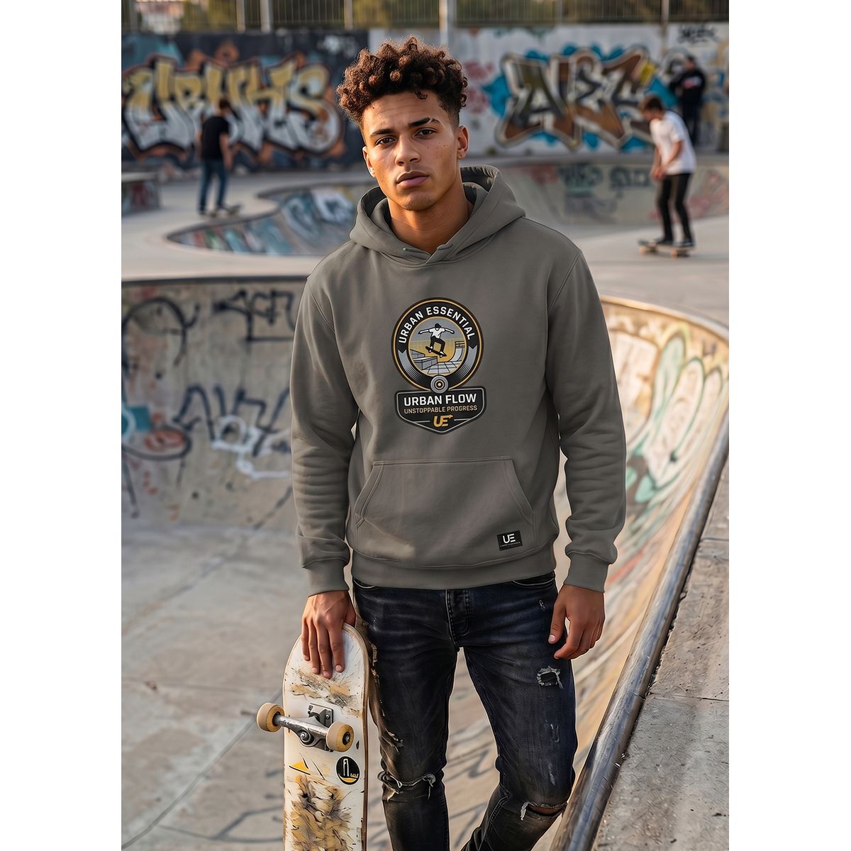 URBAN ESSENTIAL - POLERON CANGURO - UNSTOPPABLE PROGRESS