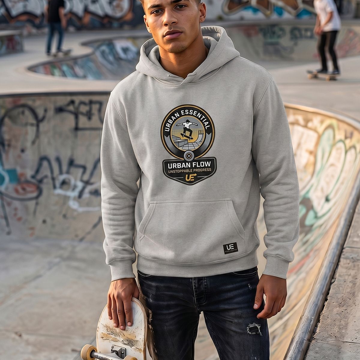 URBAN ESSENTIAL - POLERON CANGURO - UNSTOPPABLE PROGRESS