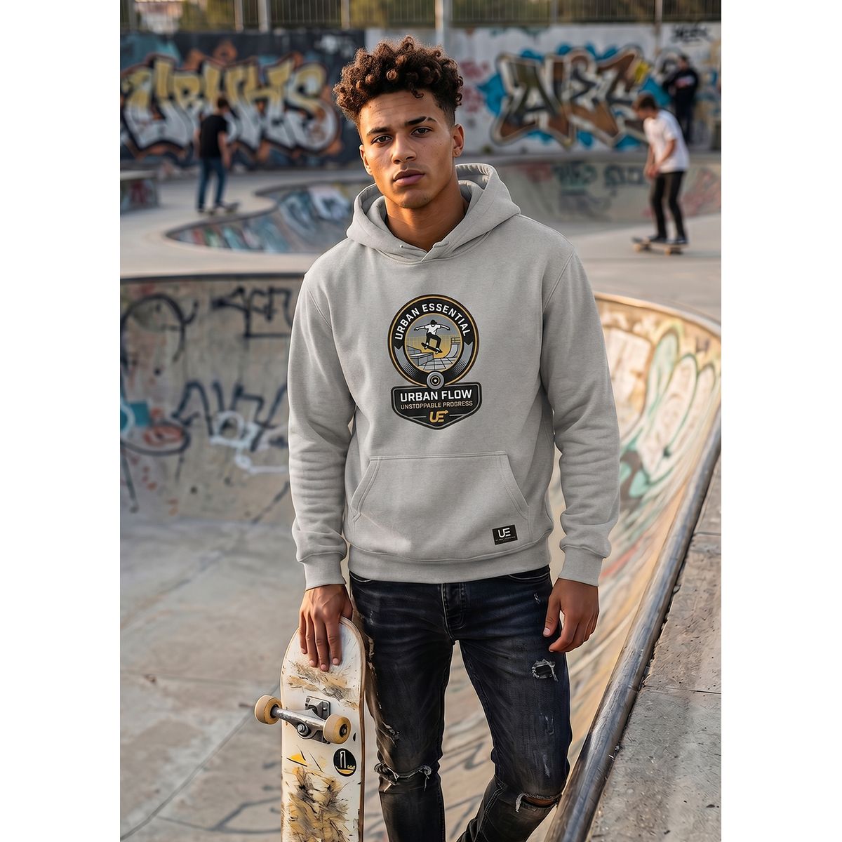 URBAN ESSENTIAL - POLERON CANGURO - UNSTOPPABLE PROGRESS