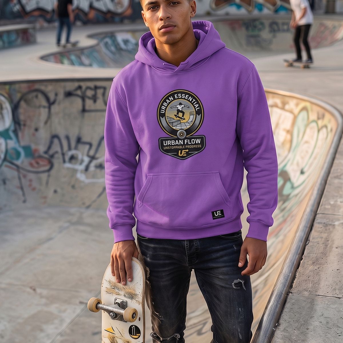 URBAN ESSENTIAL - POLERON CANGURO - UNSTOPPABLE PROGRESS
