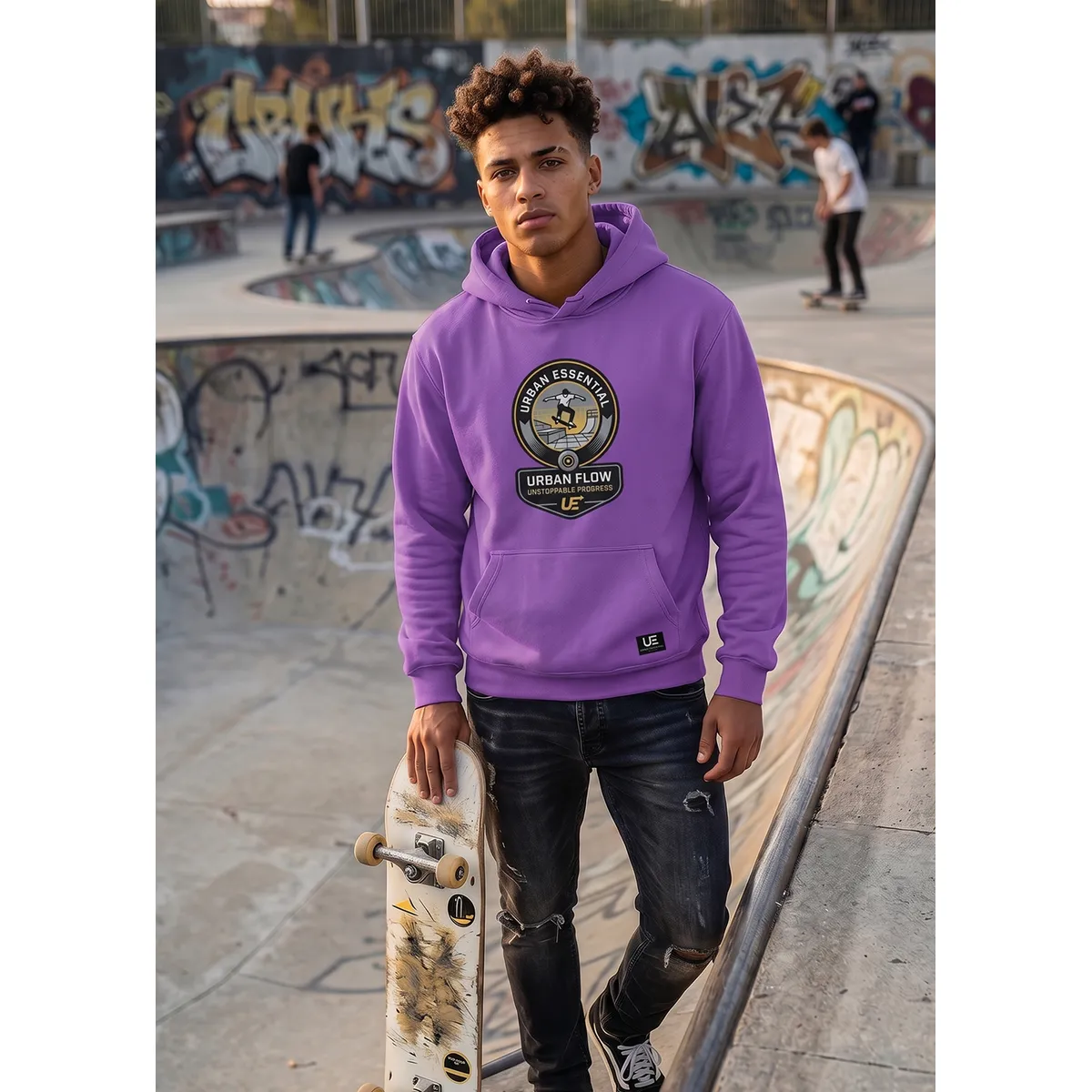 URBAN ESSENTIAL - POLERON CANGURO - UNSTOPPABLE PROGRESS
