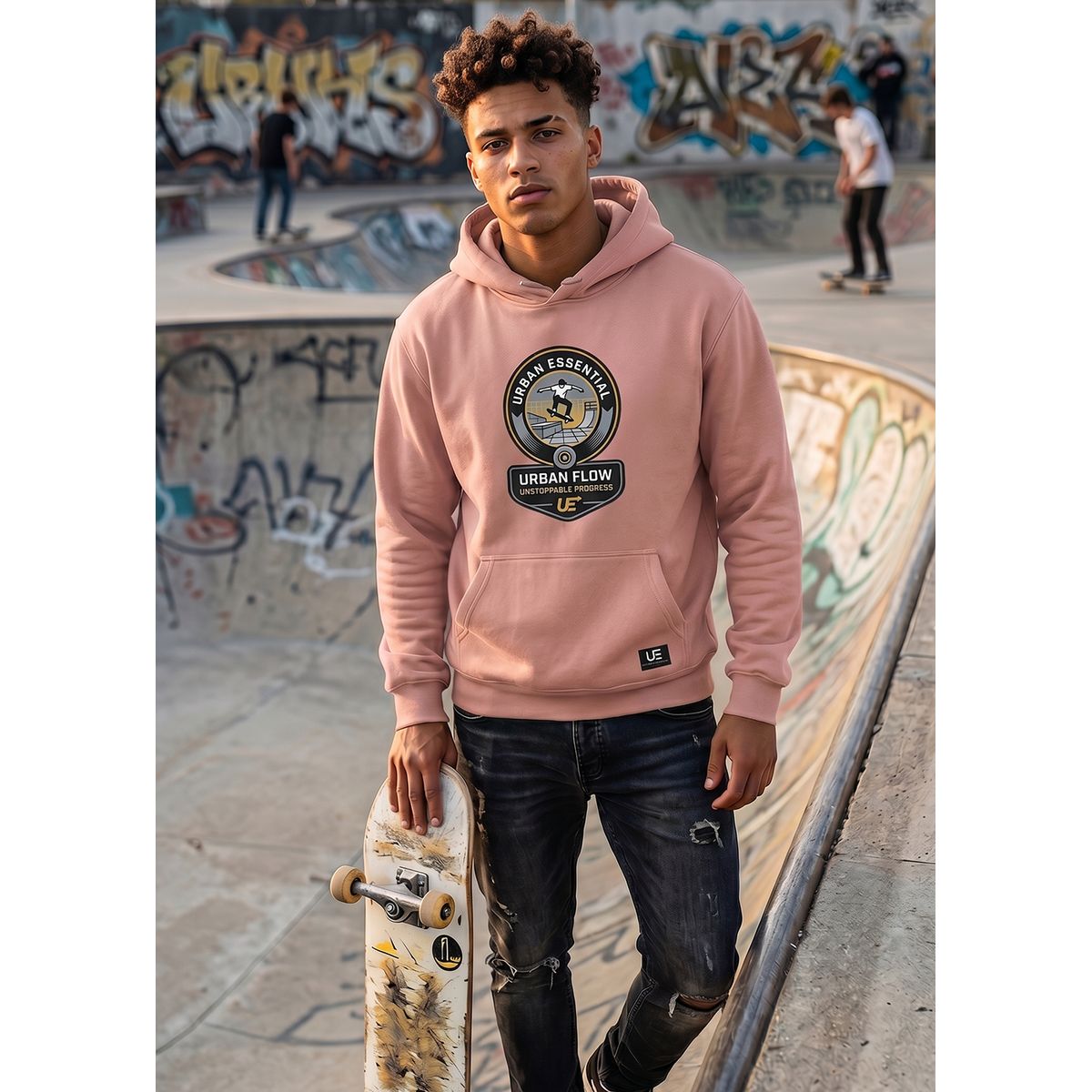 URBAN ESSENTIAL - POLERON CANGURO - UNSTOPPABLE PROGRESS