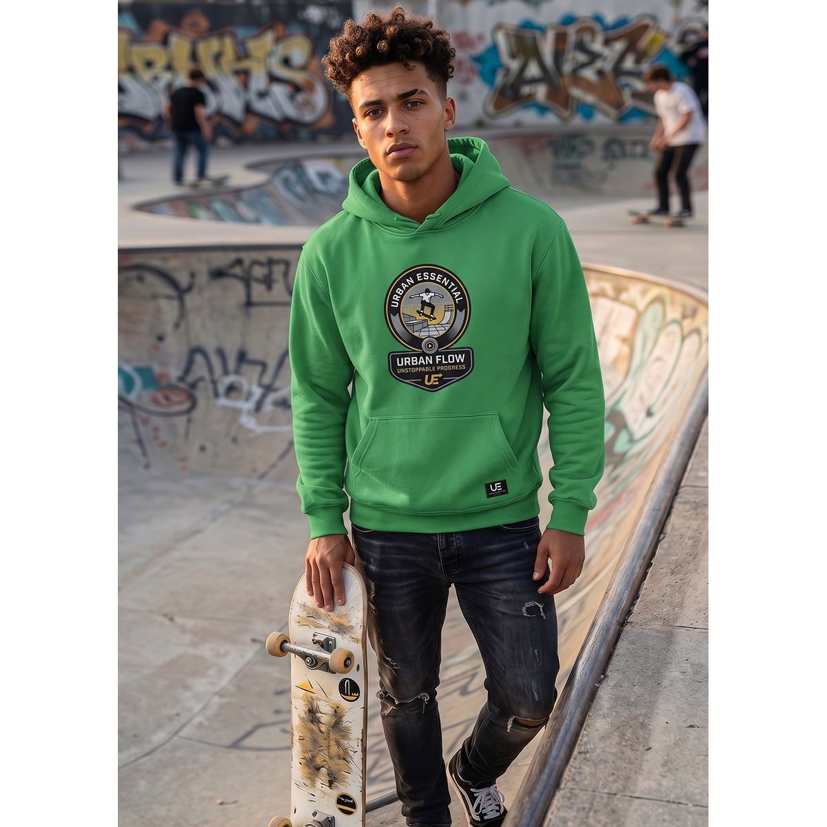 URBAN ESSENTIAL - POLERON CANGURO - UNSTOPPABLE PROGRESS