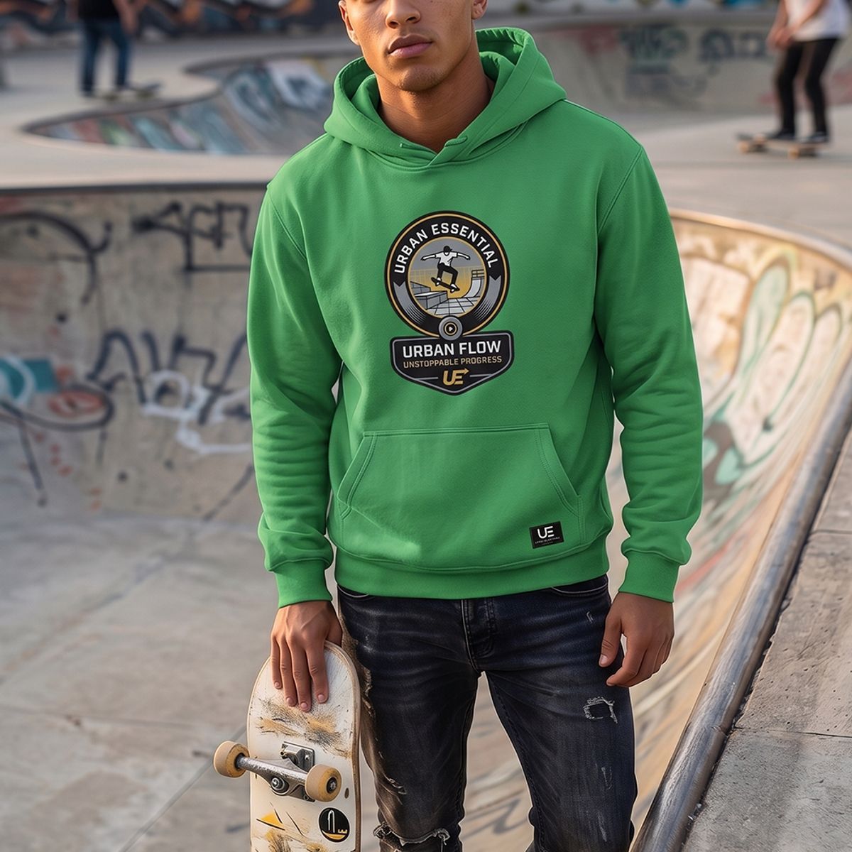 URBAN ESSENTIAL - POLERON CANGURO - UNSTOPPABLE PROGRESS
