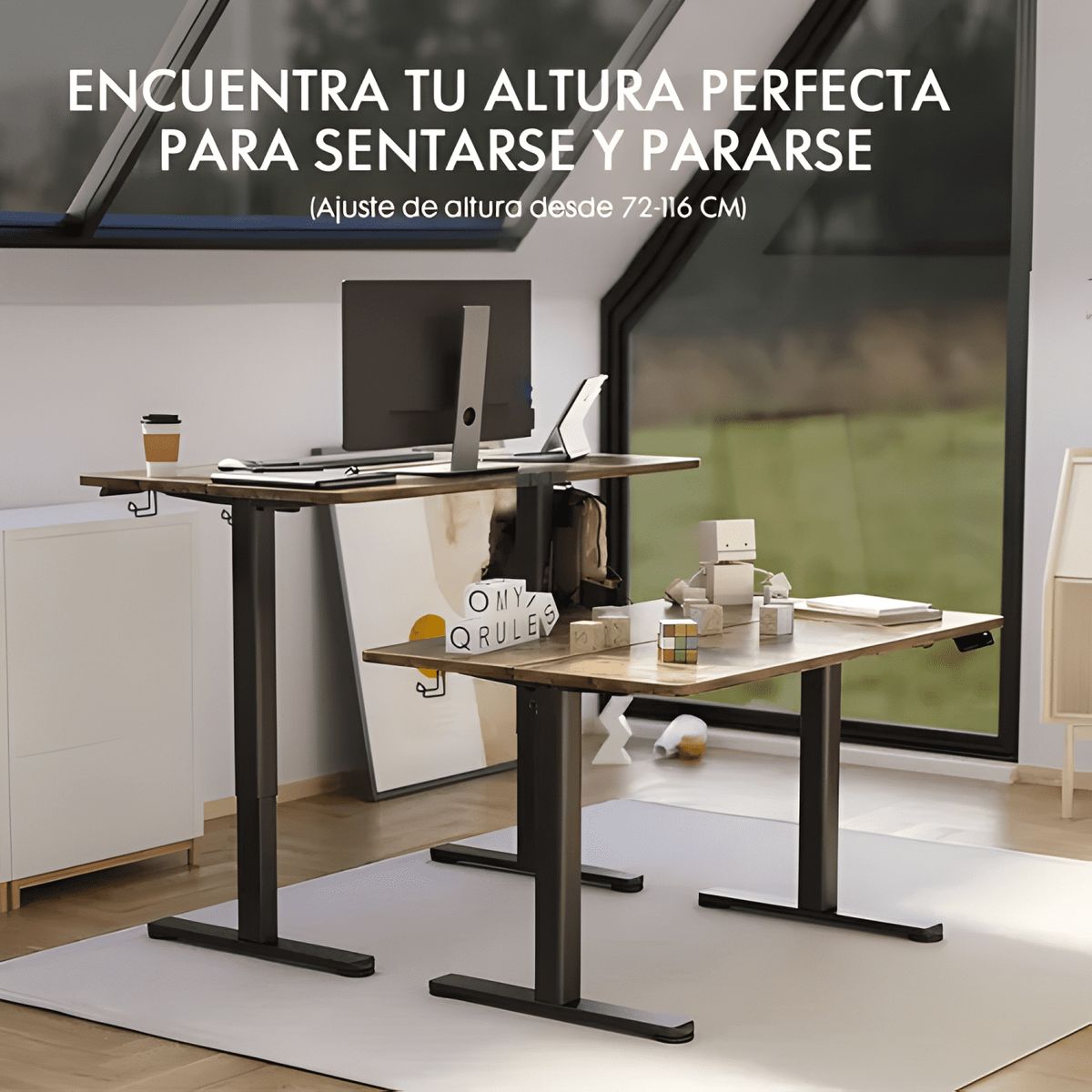 GENERICO - Escritorio altura ajustable eléctrico 120cm altura 2