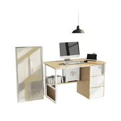 GENERICO - Escritorio pata metal oficina cajon 100x50x74cm