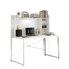 GENERICO - Escritorio moderno oficina con LED y organizador 120x50x73cm