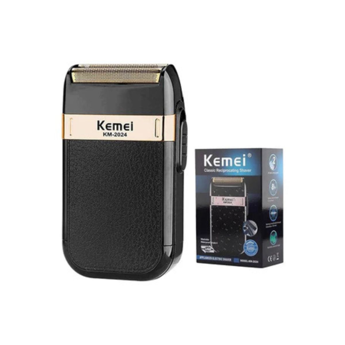 KEMEI - Máquina Afeitadora Kemei KM-2024 Negra 100V240V Shaver