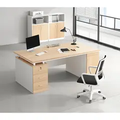 GENERICO - Escritorio moderno con cajoneras 140x60x77cm para oficina