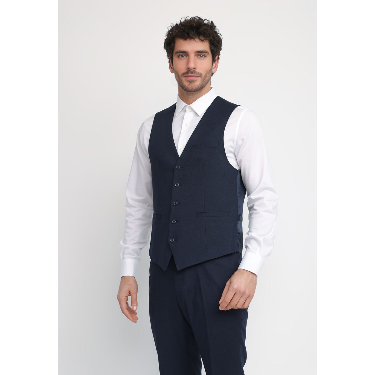 PERRY ELLIS - Gilet Formal Hombre Navy THE WASHABLE VEST S25-26