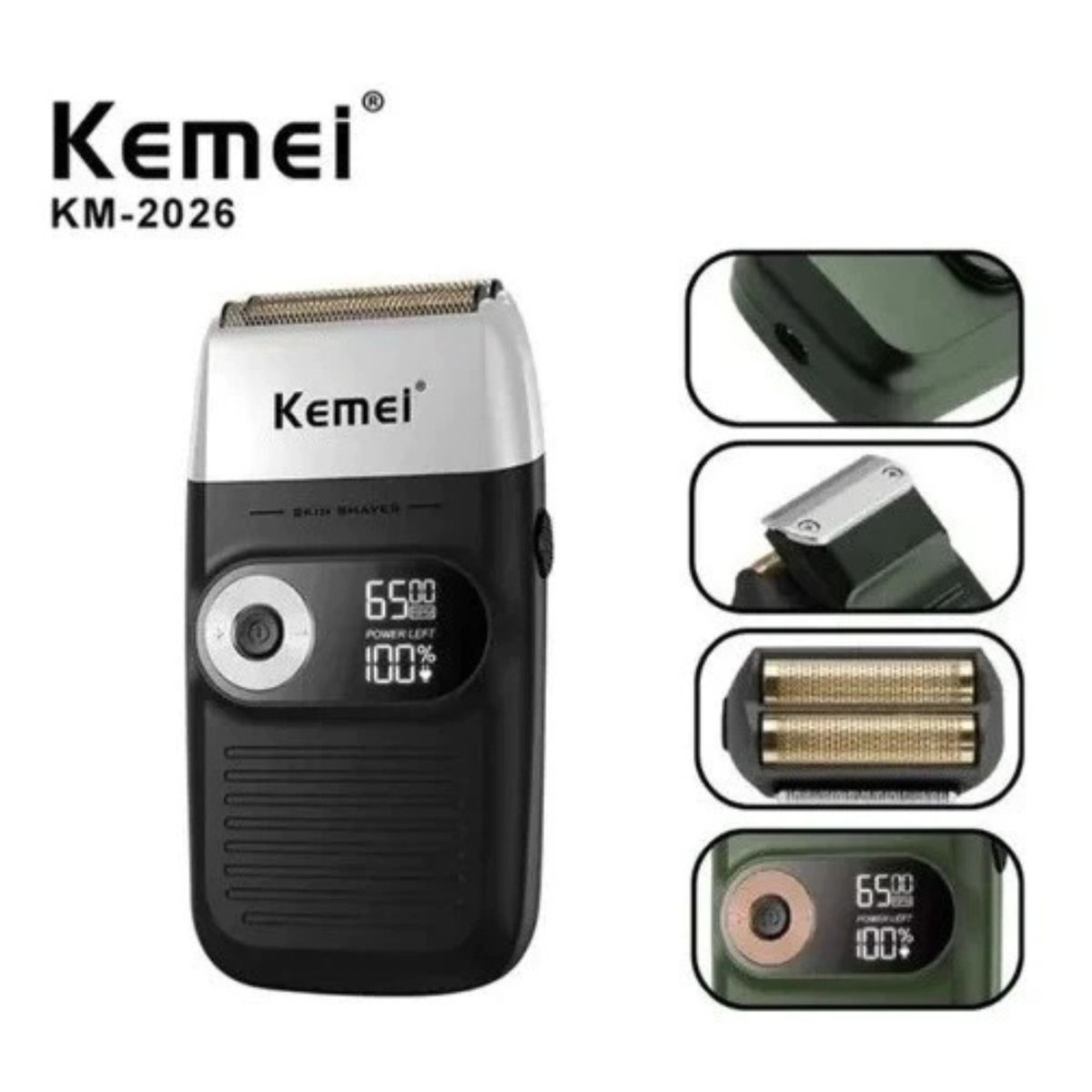 KEMEI - Afeitadora Shaver Kemei Km-2026 Profesional Recargable