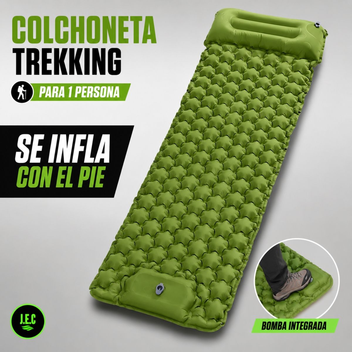 GENERICO - Colchoneta Camping Ultraligera TPU Impermeable Con Inflador