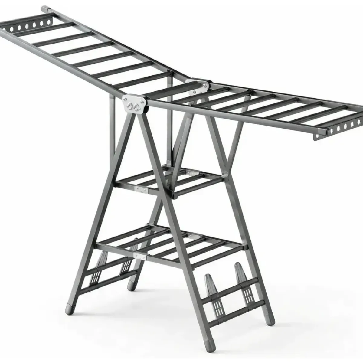 IDEEHOUSE - Tendedero Plegable Acero Inoxidable 170cm Gris Oscuro
