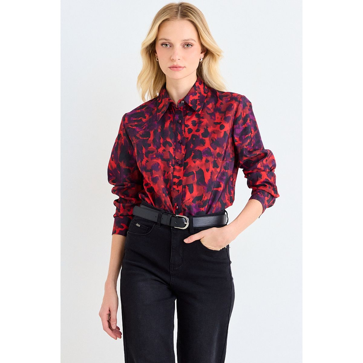 ASH - Blusa Print Camisera Mujer Rojo Ash