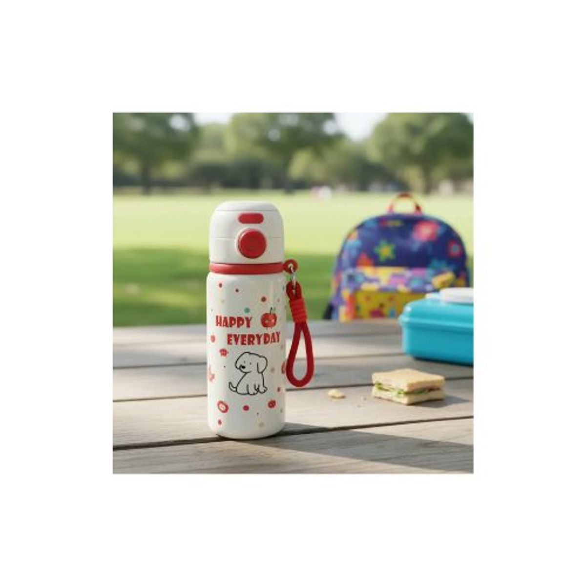 GENERICO - Botella Térmica Infantil Acero Inoxidable Con Bombilla Kawaii