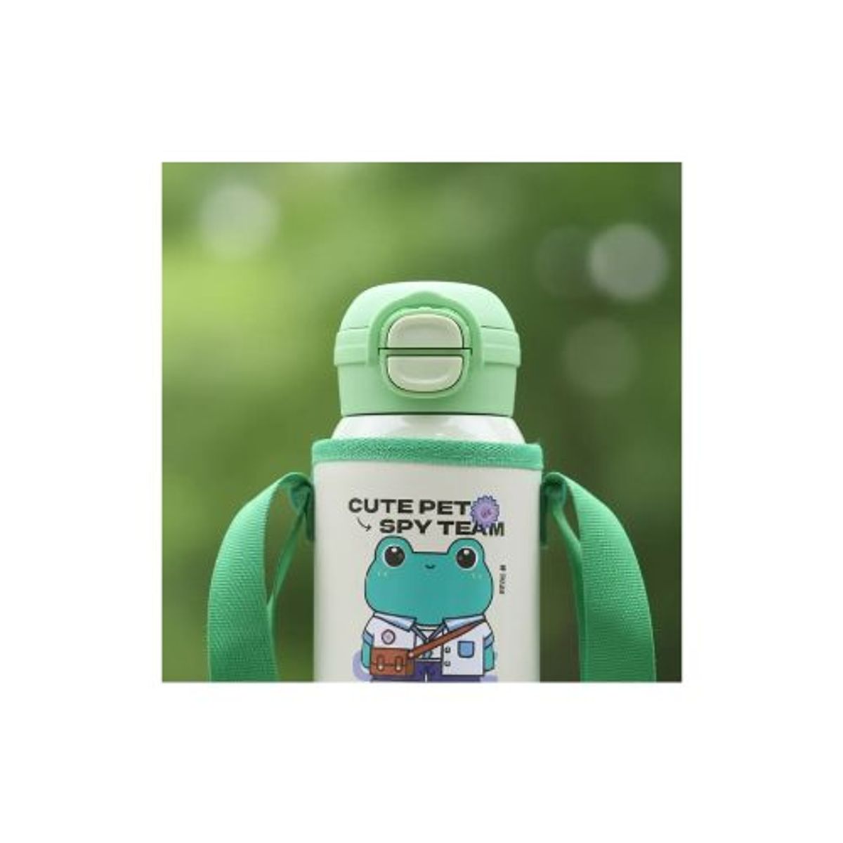 GENERICO - Botella Térmica Infantil Acero Inoxidable Con Funda Y Correa