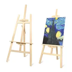 GENERICO - Atril caballete para pintar infantil ajustable madera 90cm