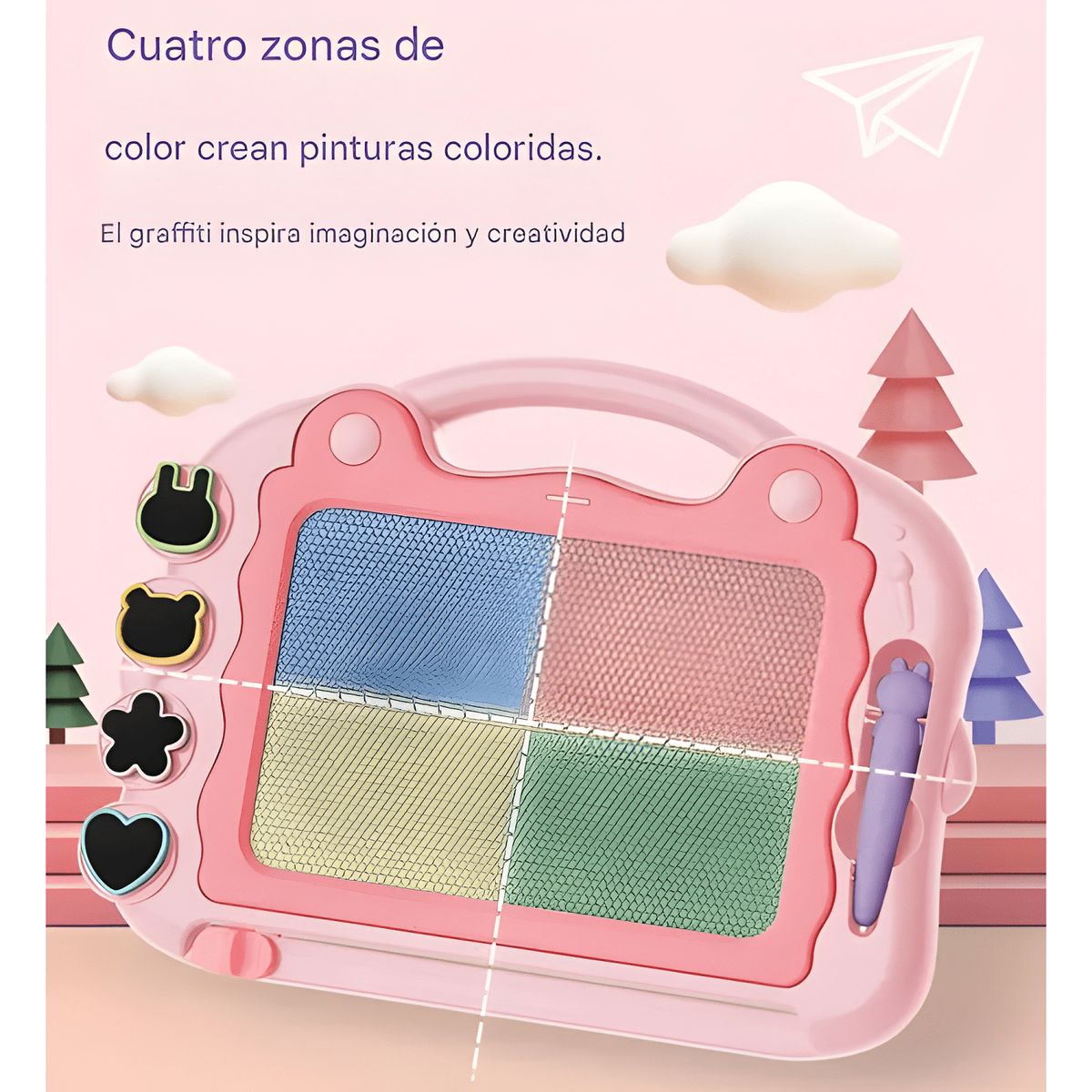 GENERICO - Juego pizarra mágica con soporte para niños