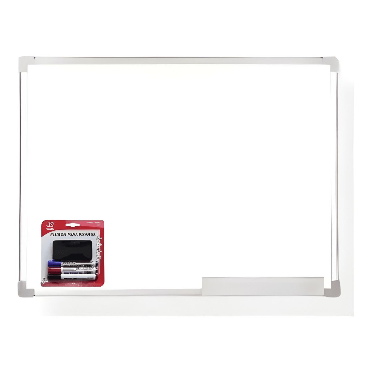 GENERICO - Pizarra acrílica blanca 60x90 cm + set 3 plumones 2