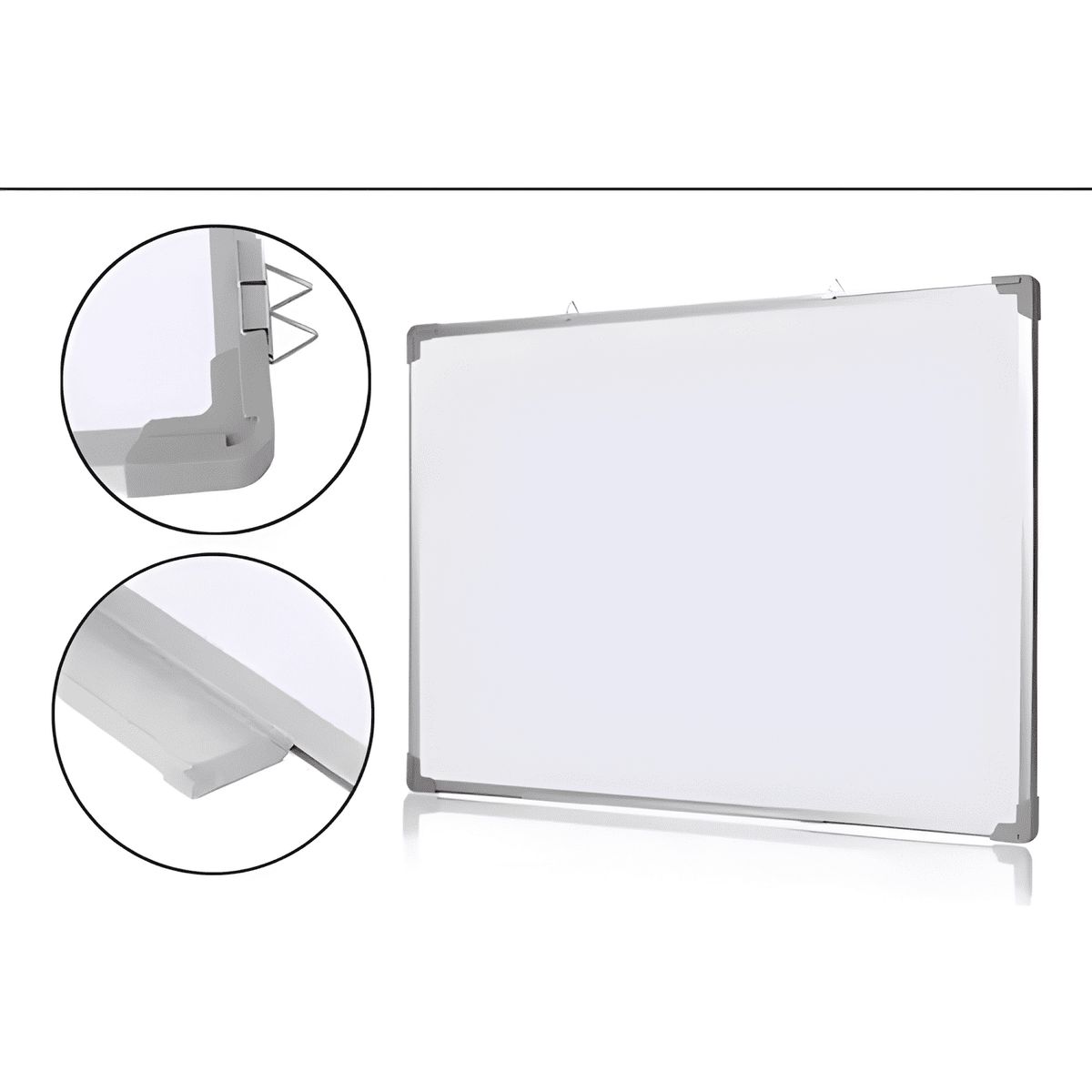 GENERICO - Pizarrón acrílico con borde de aluminio 70 x 100 Blanco