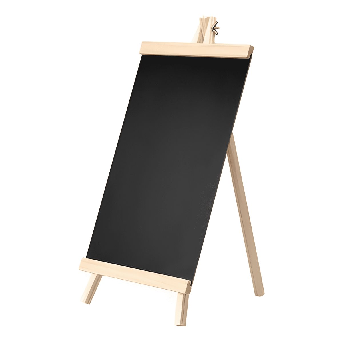 GENERICO - Pizarra negra de tiza con atril de madera 25 x 48 cm