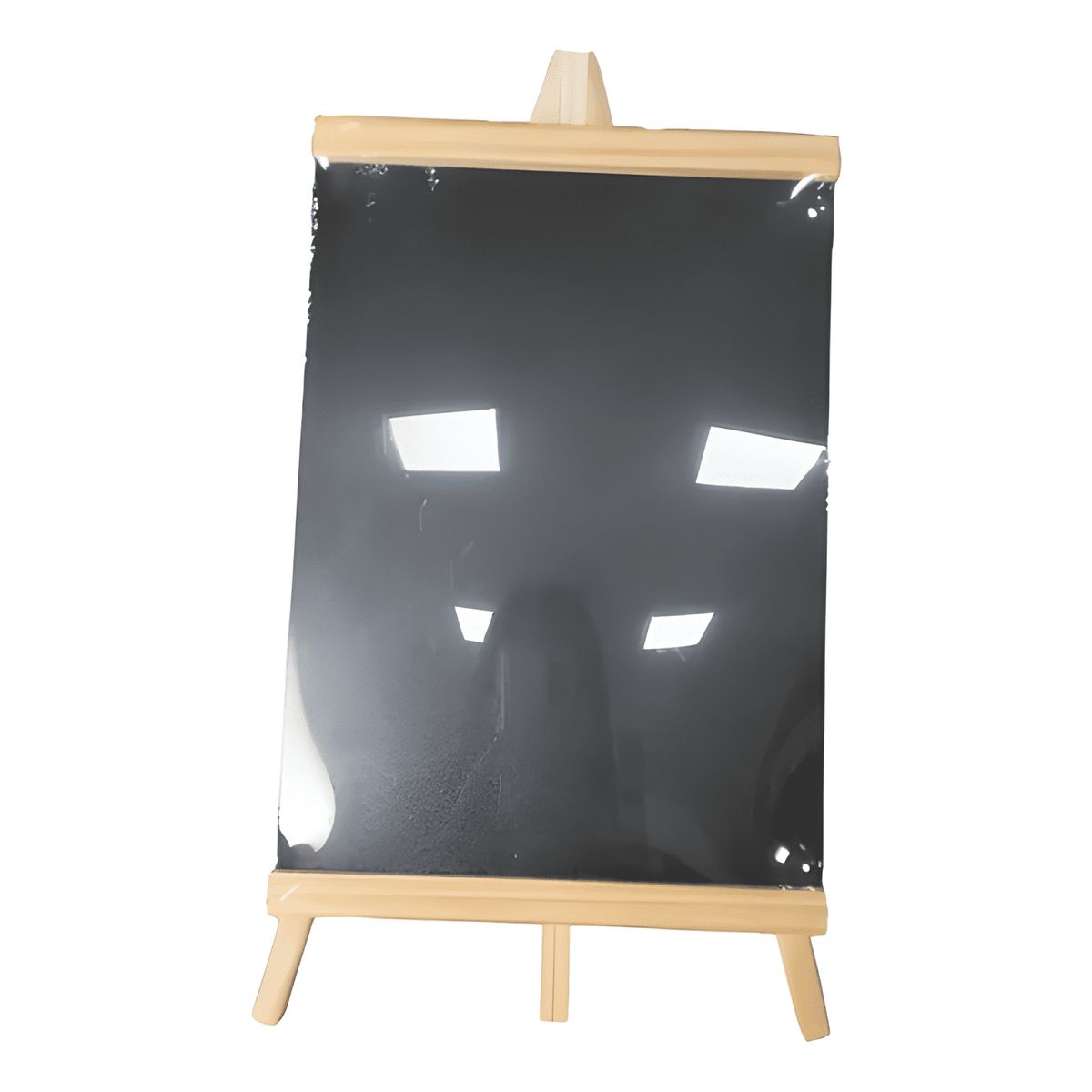 GENERICO - Pizarra negra de tiza con atril de madera 25 x 48 cm