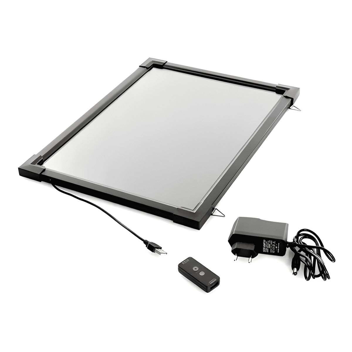 GENERICO - Pizarra LED luminosa 50 x 70 cm + 6 plumones, paño y control