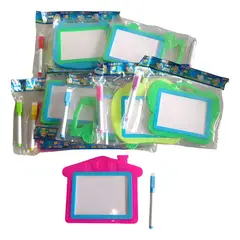 GENERICO - 6 Mini pizarra mágica para dibujo con lapiz para niños