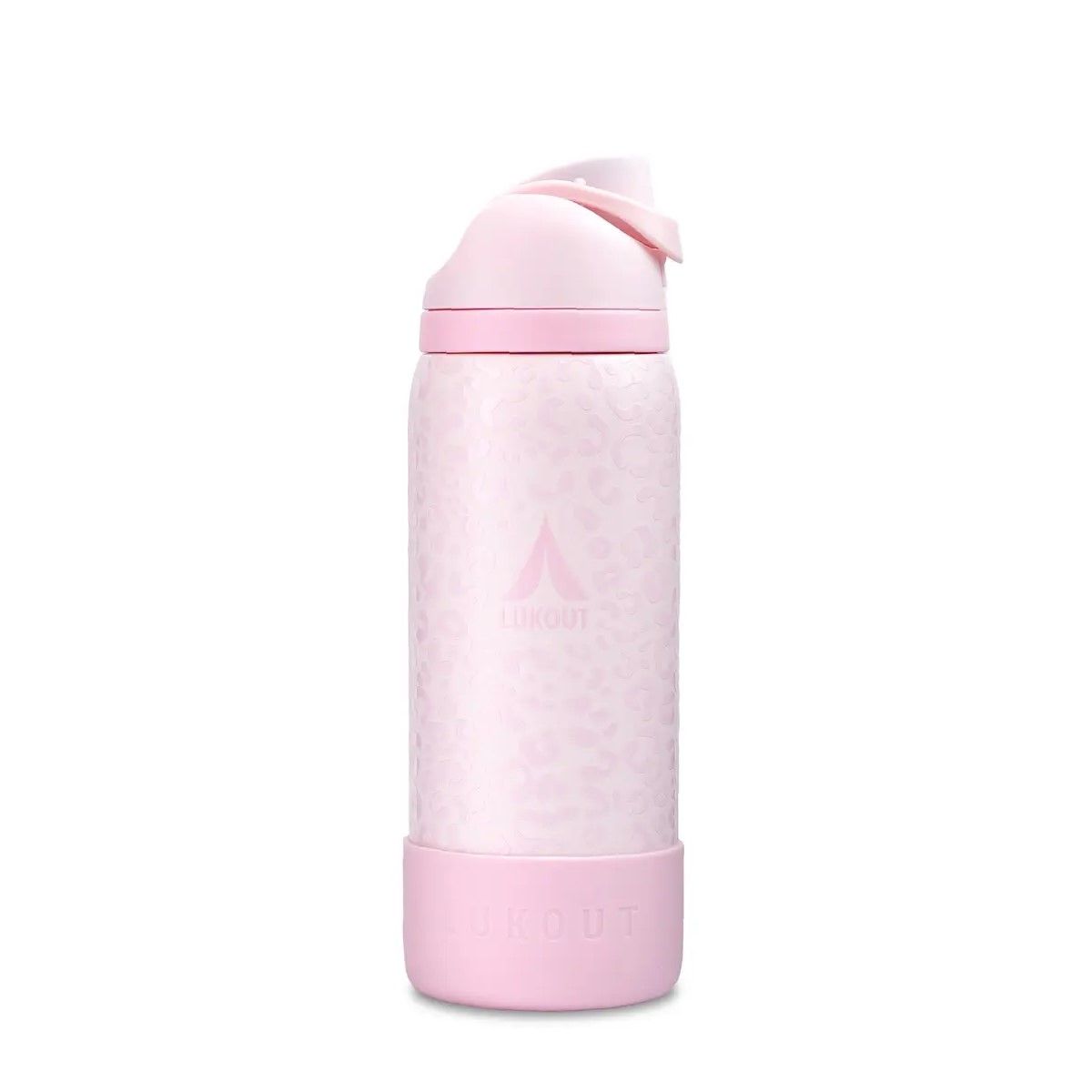 GENERICO - Termo Agua Boca Flip 1lt Doble Bombilla Frío Calor Acero Inox Color Animal Pink Animal Print BELUG