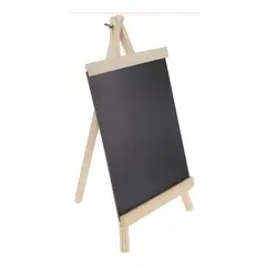 GENERICO - Pizarra negra + atril madera caballete pizarra tiza 30x58cm