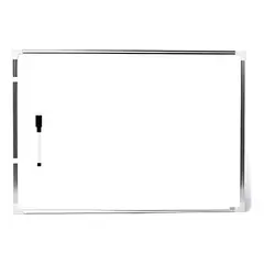 GENERICO - Pizarra acrílica blanca magnética borde de aluminio 30x40 cm