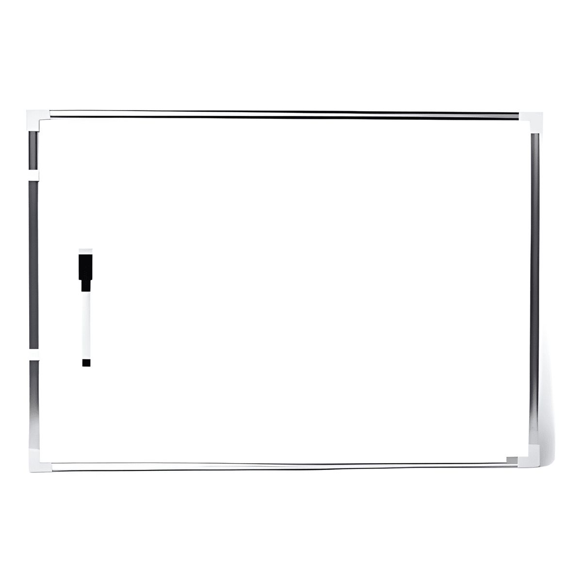 GENERICO - Pizarra acrílica blanca magnética borde de aluminio 30x40 cm