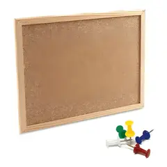 GENERICO - Pizarra de corcho con marco de madera 30x40cm