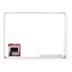 GENERICO - Pizarra acrílica blanca 30x40 + set 3 plumones y borrador 2