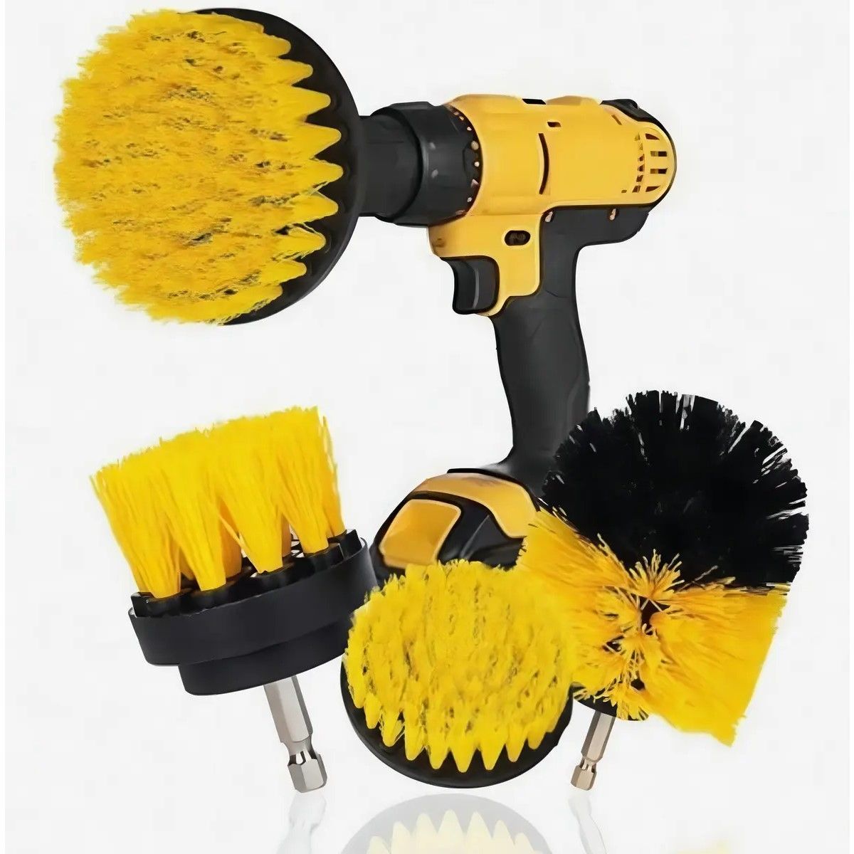 GENERICO - Kit De 3 Cepillos Para Taladro Limpieza Tapiz 2 3.5 Y 4 Pulg BELUG