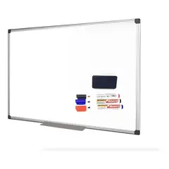 GENERICO - Set pizarra acrílica blanca 60x90- 3 marcadores - 6 10