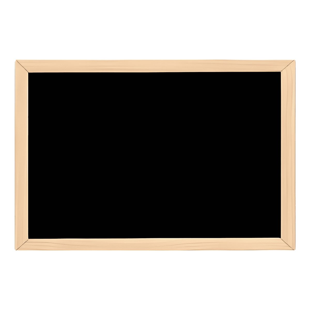 GENERICO - Pizarra negra con marco de madera para tizas 60x90 cm pared