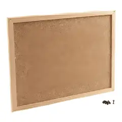 GENERICO - Pizarra de corcho 40 x 60 borde de madera colgar en pared