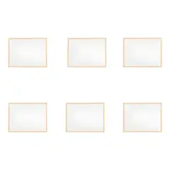 GENERICO - Pack 6 pizarra acrílica 30x40 pizarra blanca madera