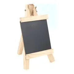 GENERICO - Pizarra negra atril madera caballete pizarra tiza 12x23cm
